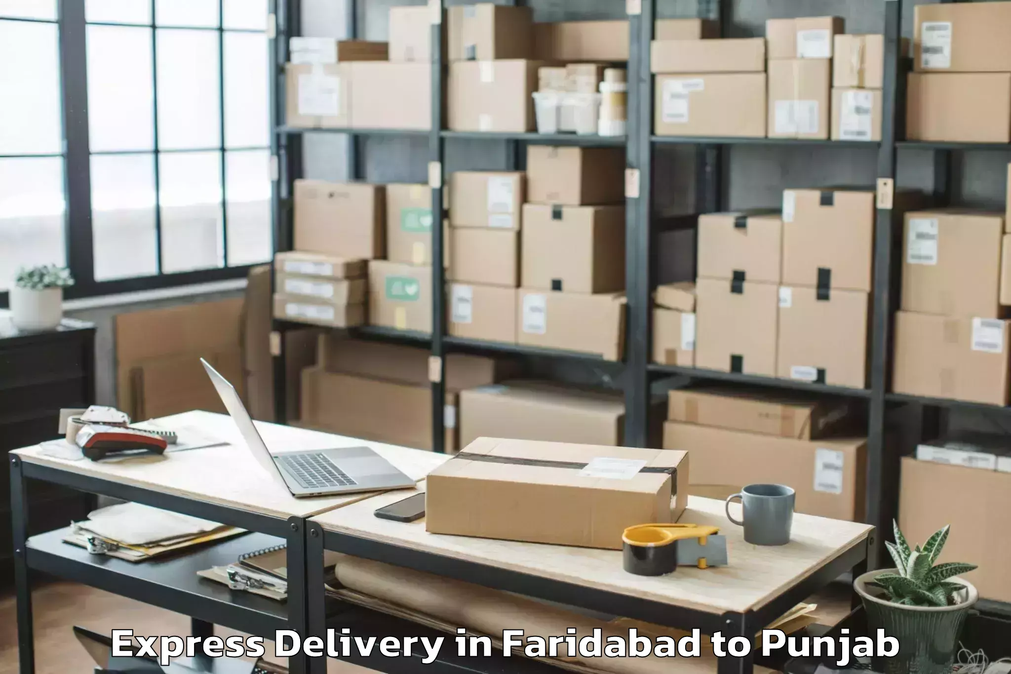 Top Faridabad to Adampur Express Delivery Available